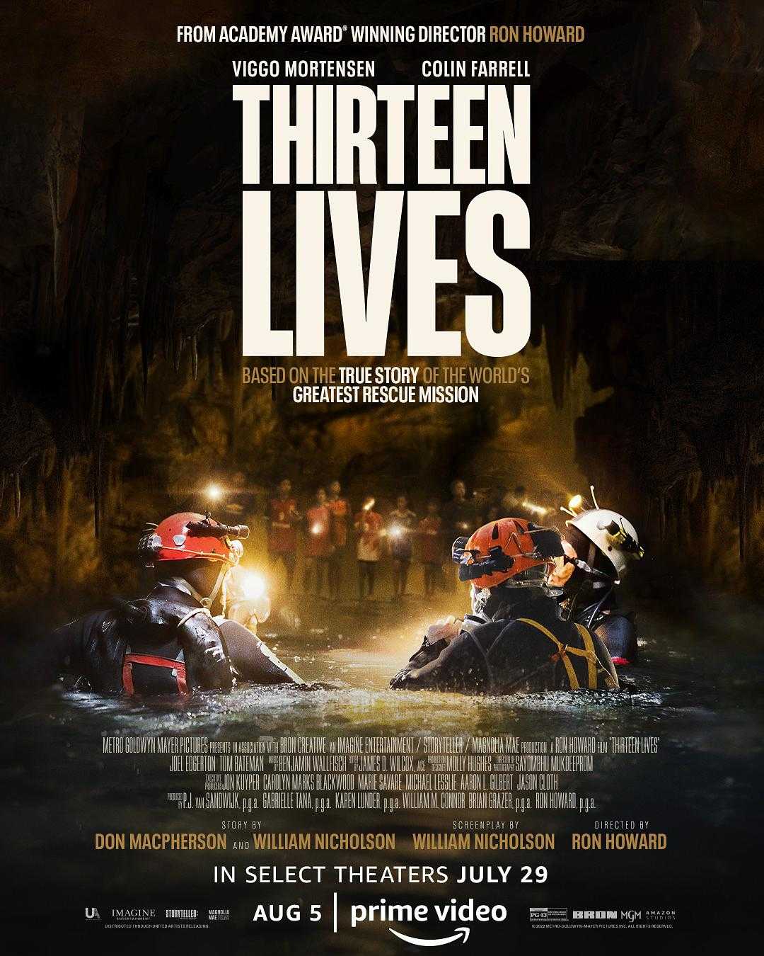 剧情 / 惊悚 / 传记【13条命 Thirteen Lives (2022)】改编自2018年泰国洞穴救援事件