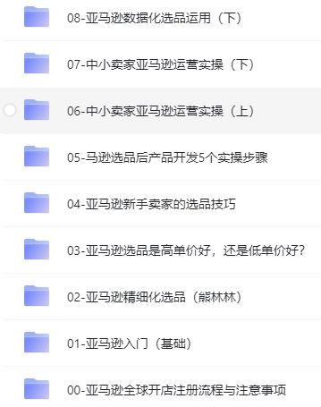 阿甘聊跨境-亚马逊入门到精通培训课程(26套)