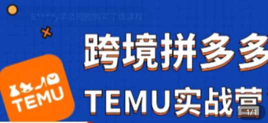 跨境拼多多temu实战营，低成本创业