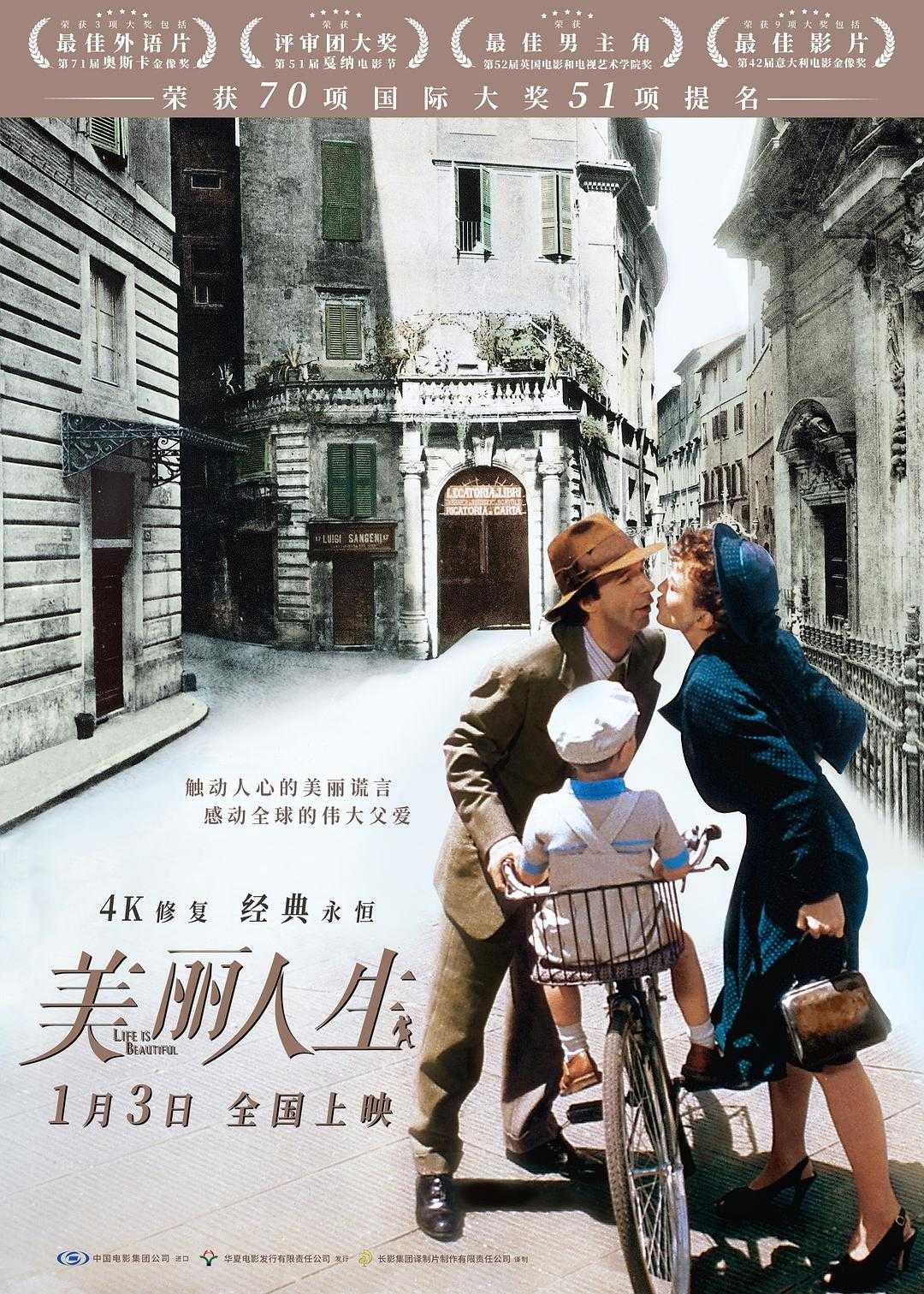 《La Vita è bella》（美丽人生）4K REMUX 蓝光原盘 外挂字幕