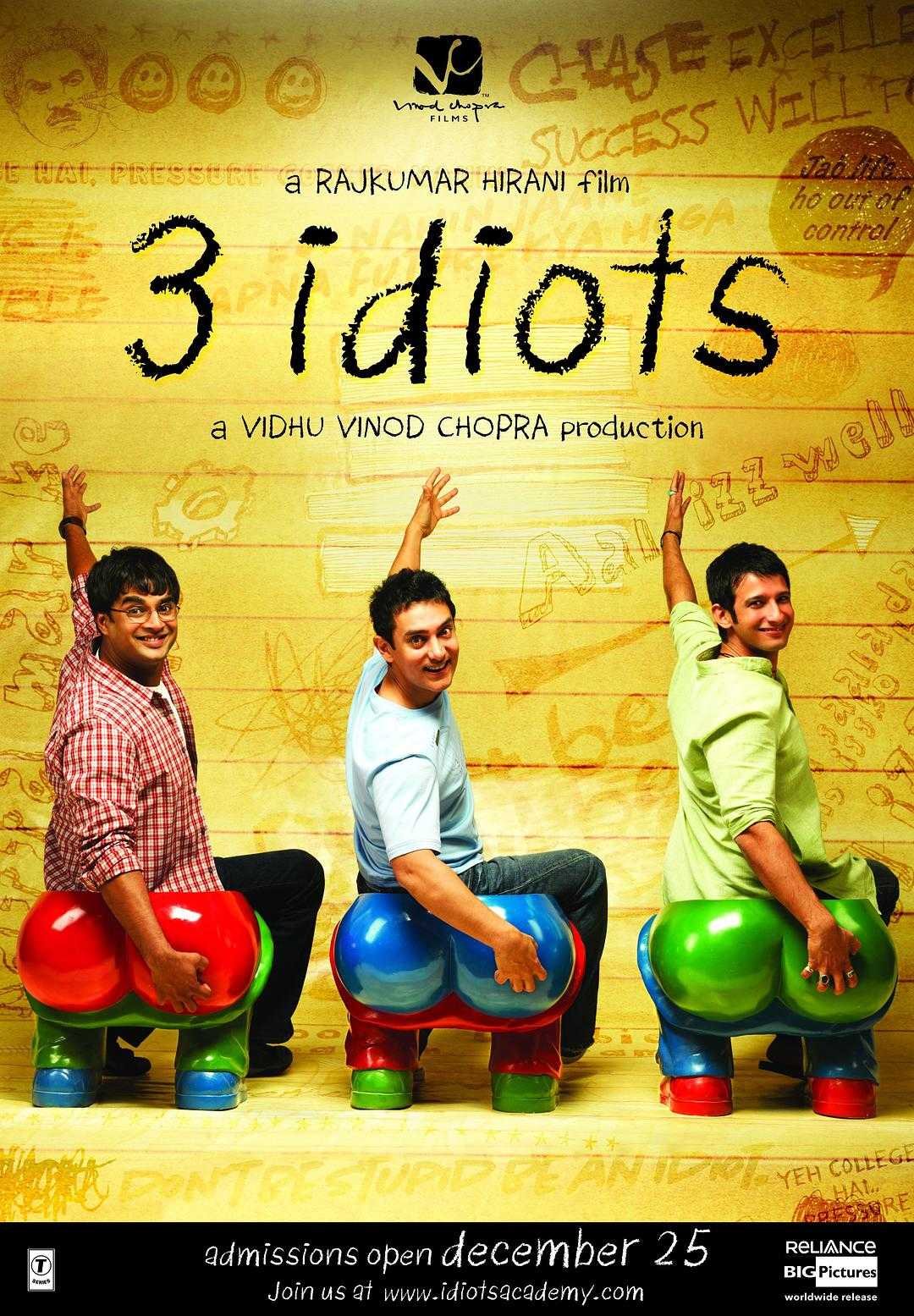 《 3 idiots》（ 三傻大闹宝莱坞）1080P REMUX 蓝光原盘 外挂字幕