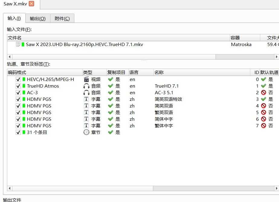 极致收藏版《电锯惊魂10》4K REMUX 66.9Mb/s码率【特效字幕】【59.4GB】