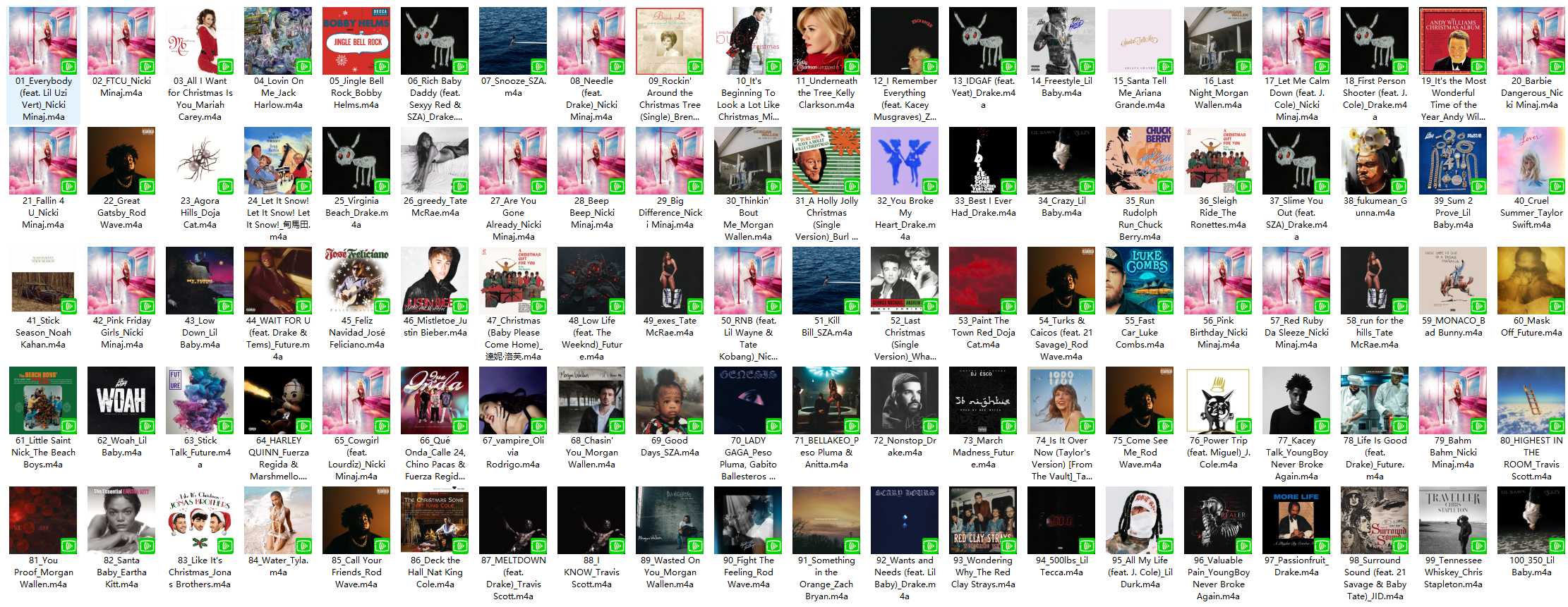 【AAC】Apple Music Top 100：美国（2023-12-16）