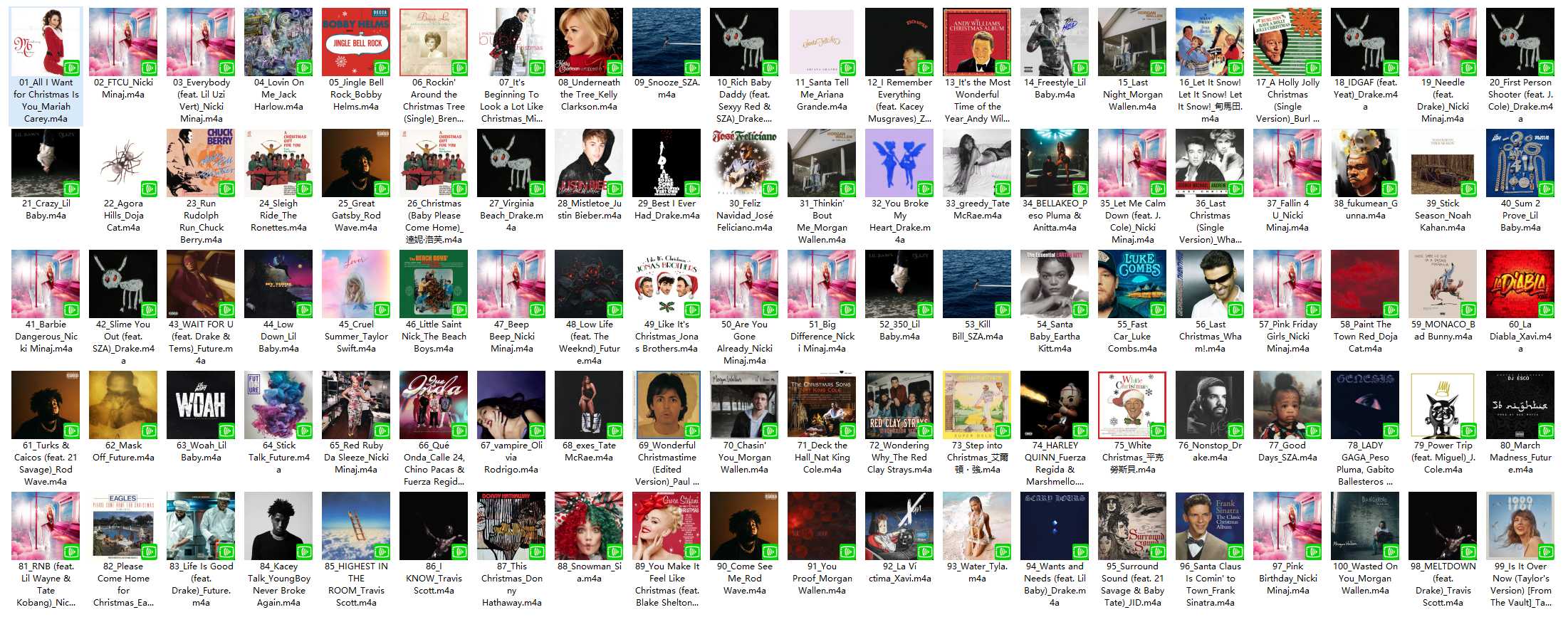 【AAC】Apple Music Top 100：美国（2023-12-21）