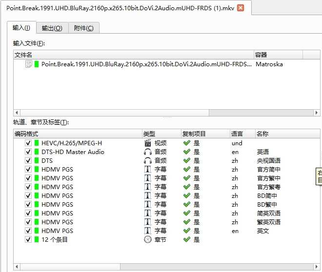 基努·里维斯《惊爆点 1991》【杜比视界+国英双配+双语字幕】【19.03GB】