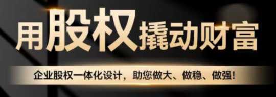 用股权撬动财富，老板必修课，企业股权一体化设计，助您做大做稳做强