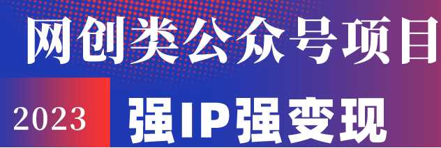 网创类公重号项目，强IP强变现，可操作一辈子