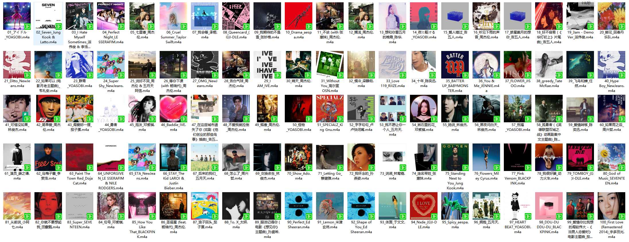 【AAC】Apple Music Top 100：台湾（2024-01-08）