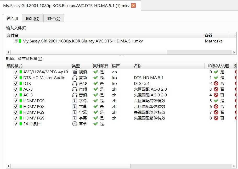 35Mb/s高码版《我的野蛮女友》 1080p原盘REMUX【双国配 中韩双语】【对应特效字幕】【38.9GB】