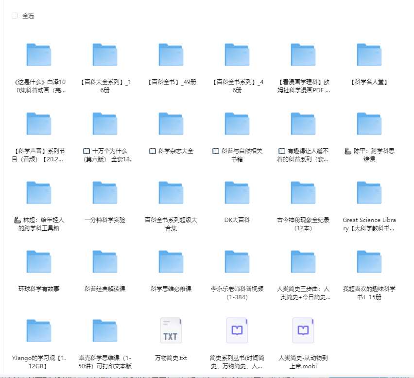 【百科科普大合集】190GB