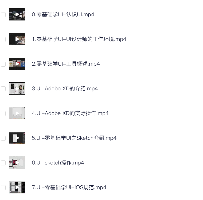 零基础学UI【视频+资料】