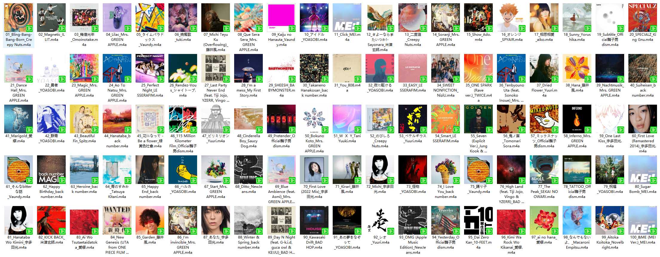 【AAC】Apple Music Top 100：日本（2024-04-18）