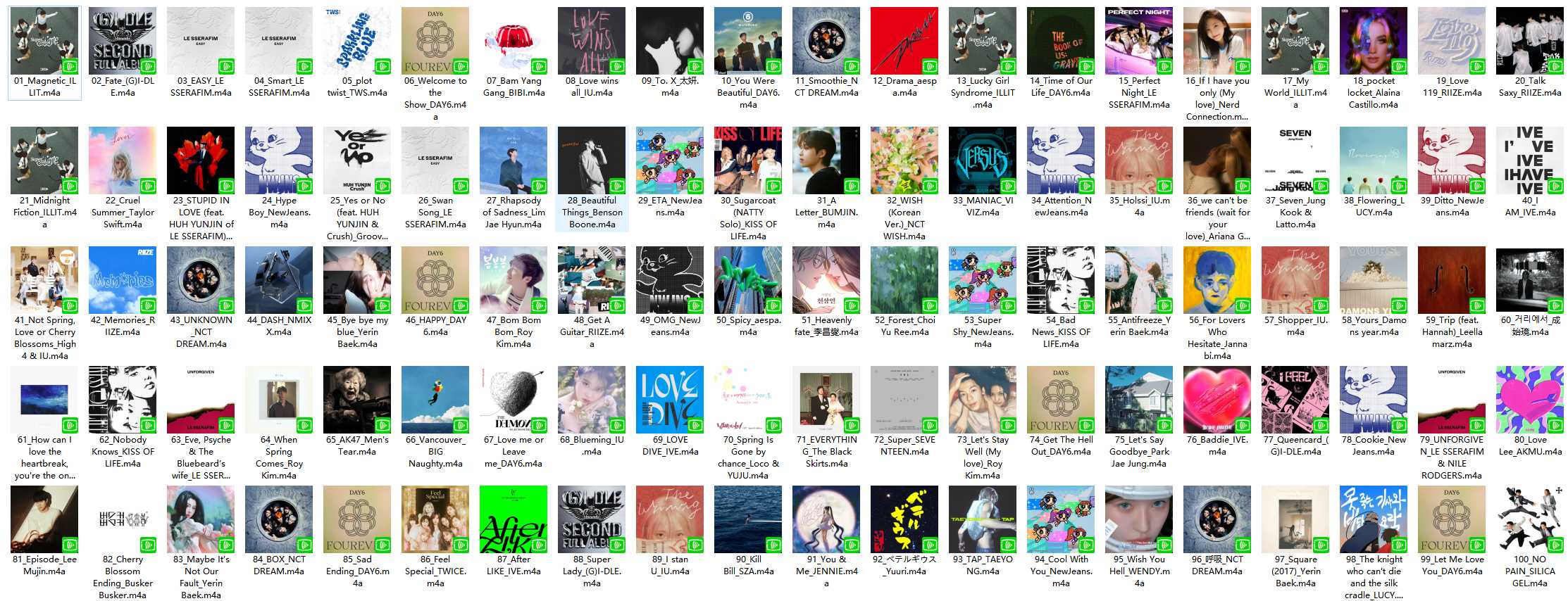 【AAC】Apple Music Top 100：韩国（2024-04-01）