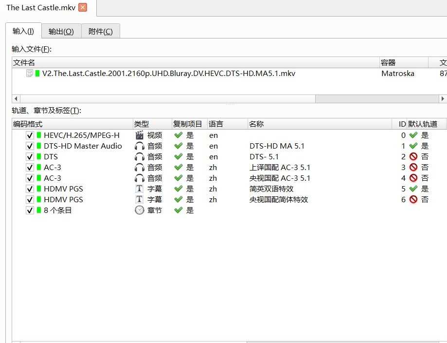 更新特效字幕V2版《最后的城堡》 4K REMUX【杜比视界】 【双国配 国英双语】【国配特效+双语特效】【87.1GB】