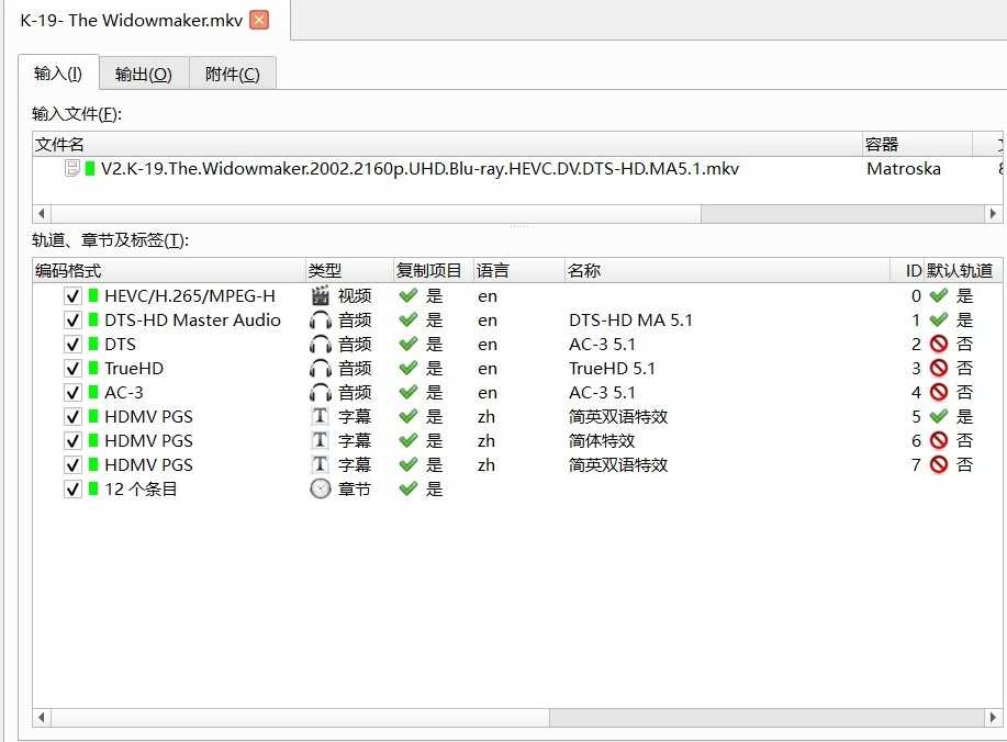 更新4K调色特效字幕V2版《K-19寡妇制造者》4K REMUX 【杜比视界】【简中简英特效】【89.1GB】