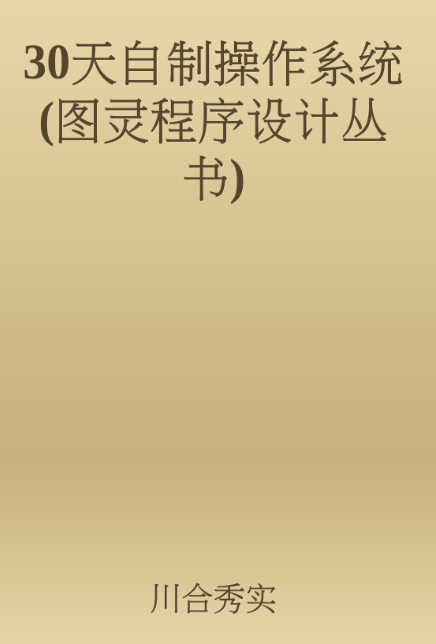 30天自制操作系统 (图灵程序设计丛书) 作者 川合秀实   pdf