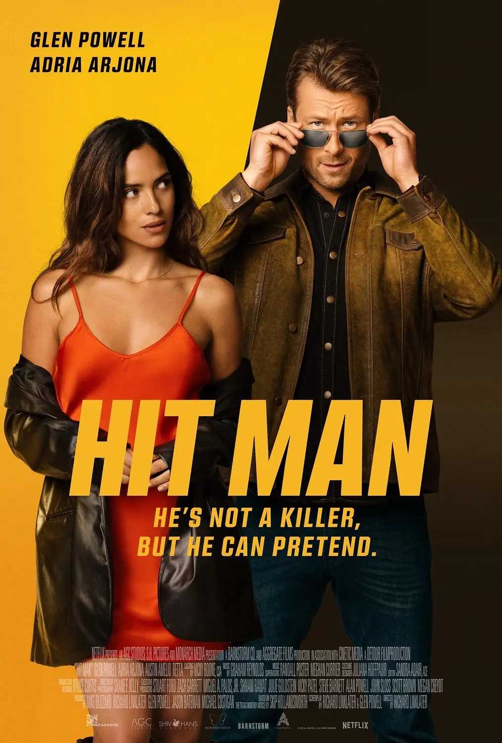 职业杀手Hit Man 2023：刻板教授假扮杀手，却爱上美丽女杀手！威尼斯电影节作品！🔥🔥欧美最新动作搞笑喜剧电影！