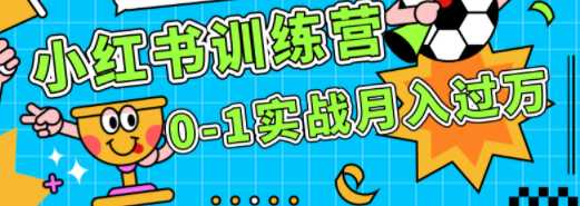 小红书训练营，从0-1快速掌握小红书店铺运营，实战月入过万