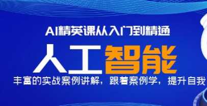 AI精英课从入门到精通，丰富的实战案例，提升自我