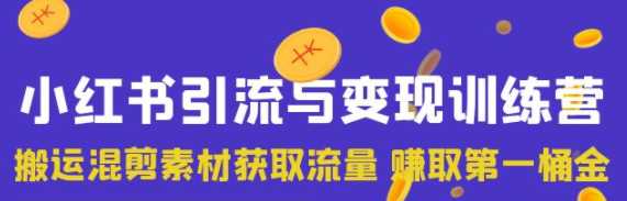 小红书引流与变现训练营：搬运混剪素材获取流量 赚取第一桶金