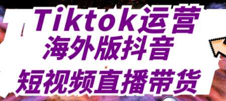 Tiktok运营实操课程，海外版抖音短视频直播带货