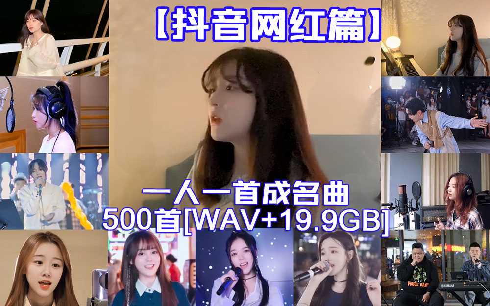 【抖音网红篇】一人一首网红成名曲整合500首无损歌曲每一首都曾是热搜榜神曲 [WAV+19.9GB]